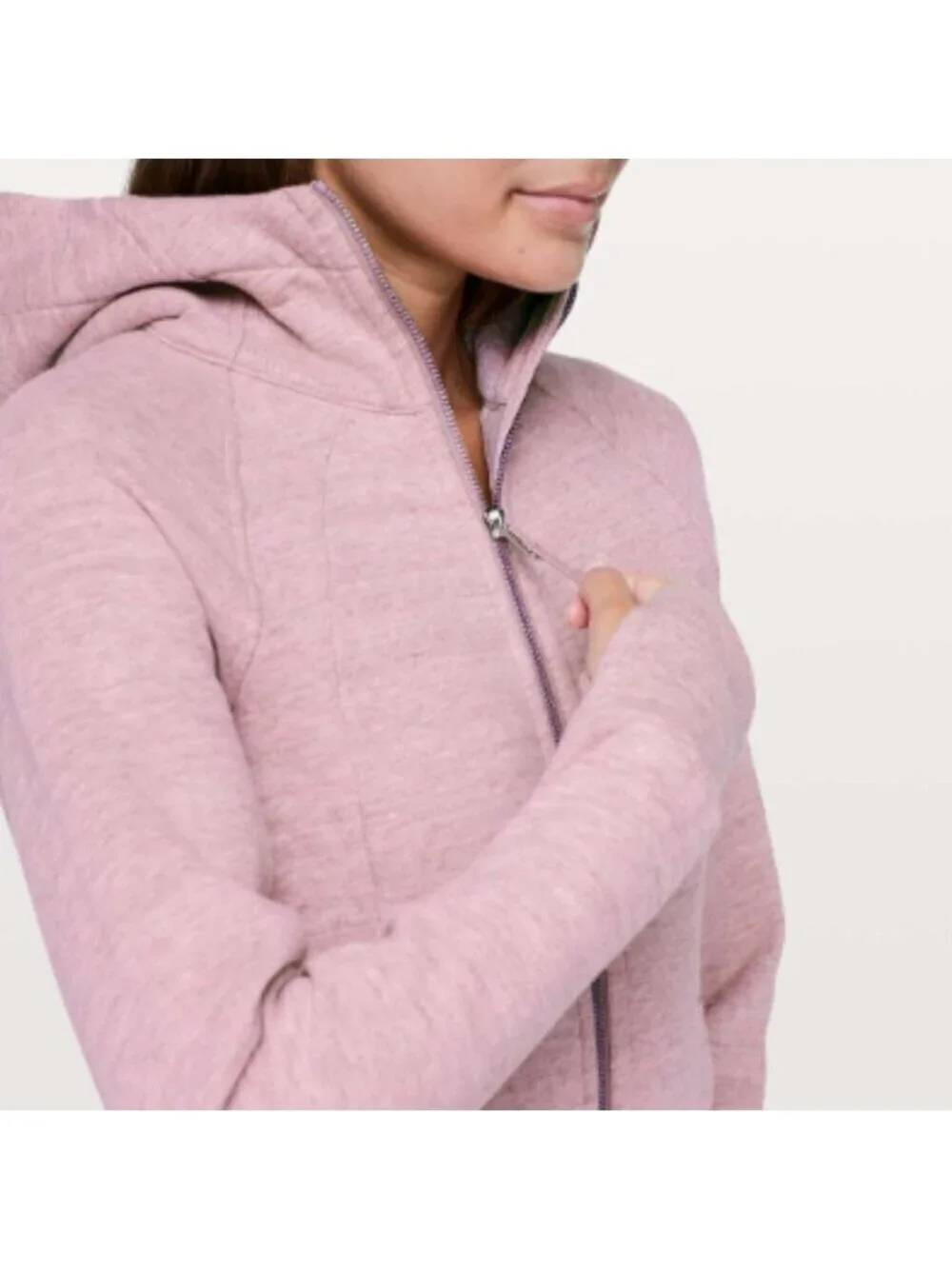 Lululemon Scuba Hoodie Light Cotton Fleece Heathered Space Dyed Vintage Mauve 2